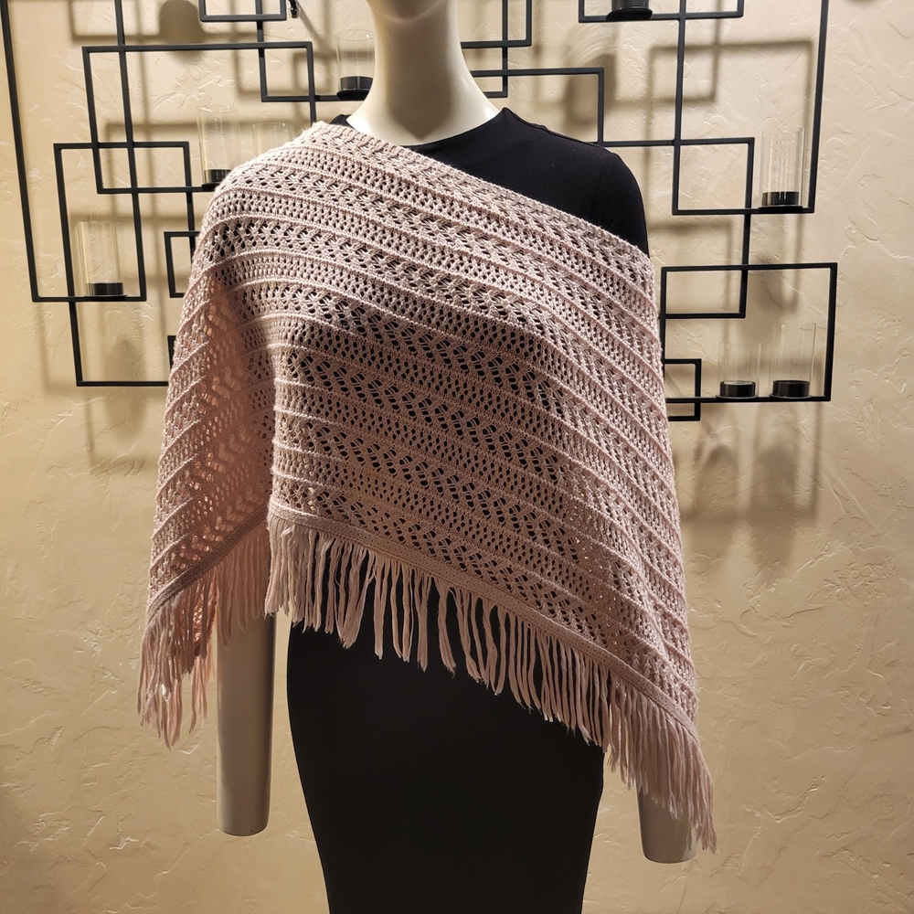 Vintage Dusty Rose Women's Poncho